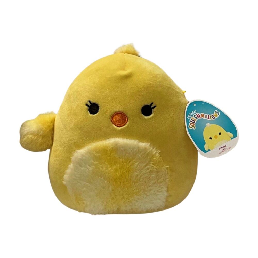 Original Squishmallows Aimee the Fuzzy Tummy Chick Easter 2021 With Tag 8"